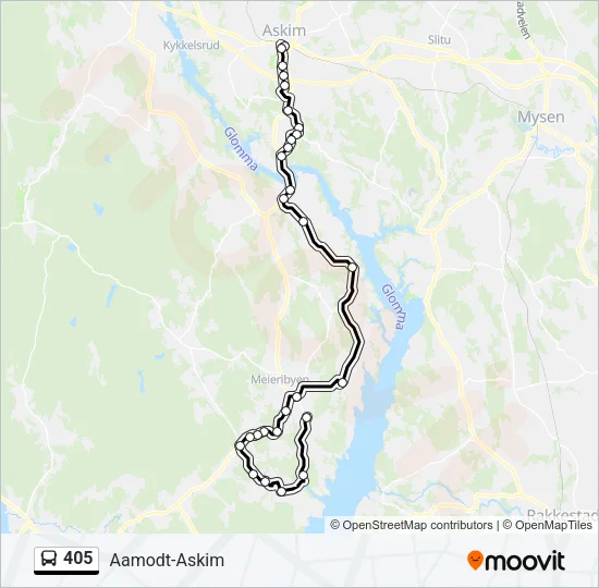 405 Bus Line Map