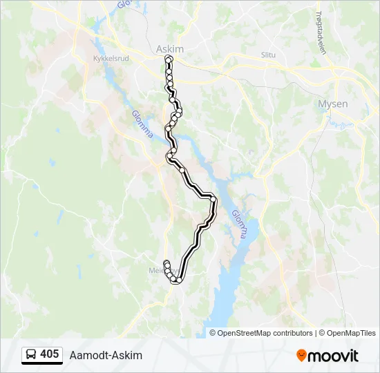 405 Bus Line Map