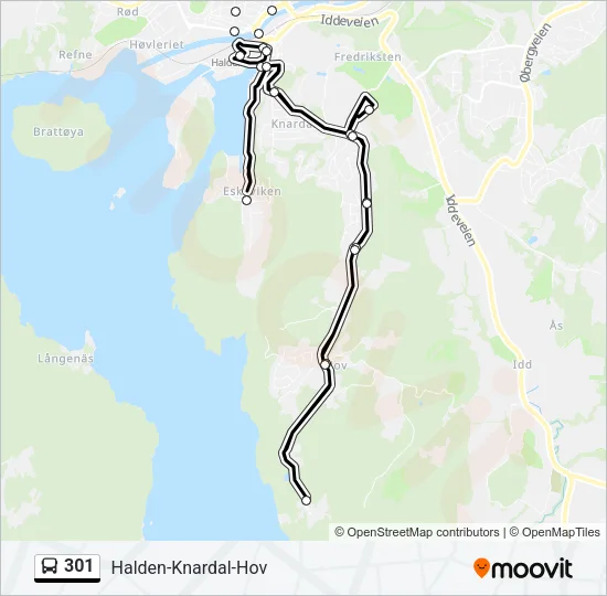 301 Bus Line Map