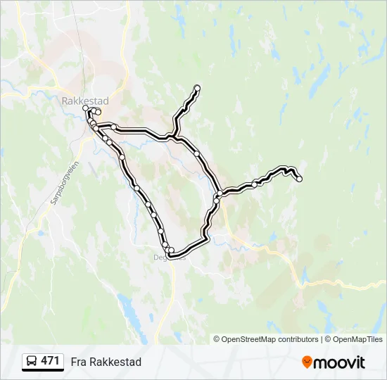 471 Bus Line Map
