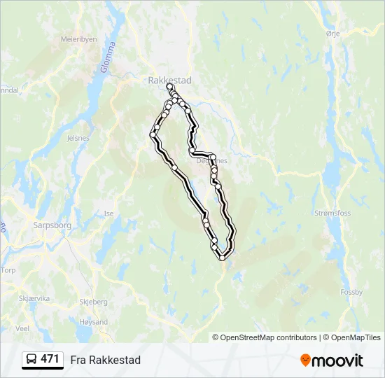 471 Bus Line Map
