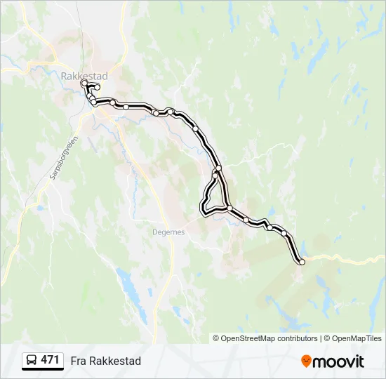 471 Bus Line Map