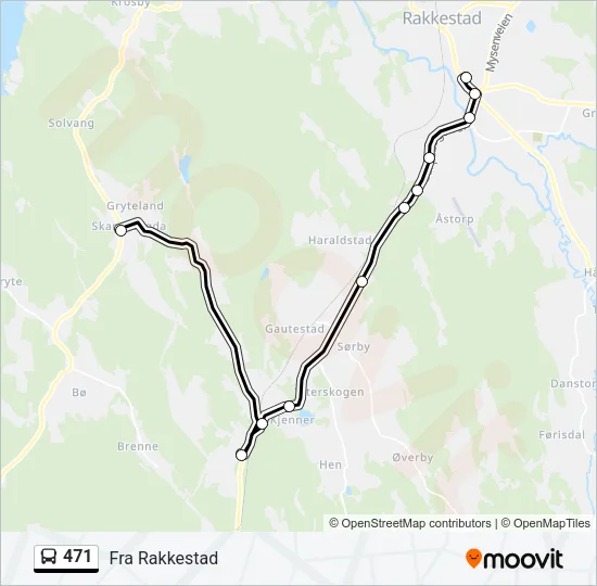 471 Bus Line Map