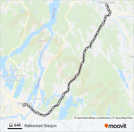 640 Bus Line Map