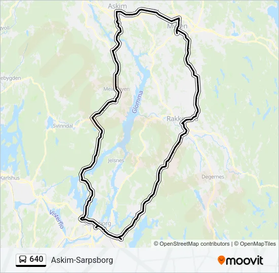 640 Bus Line Map