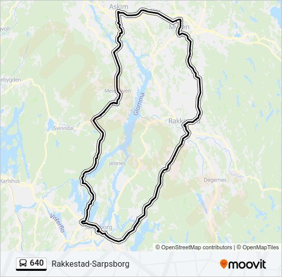 640 Bus Line Map