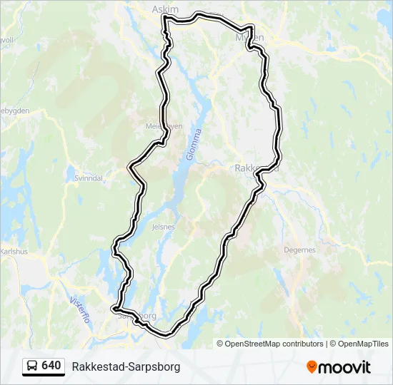 640 Bus Line Map