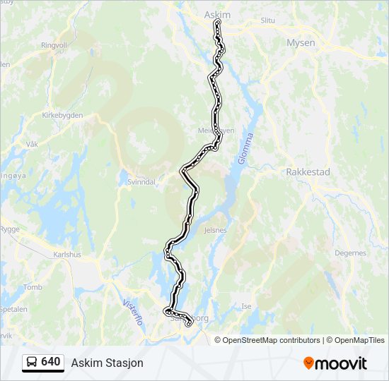 640 Bus Line Map