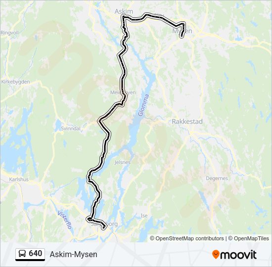 640 Bus Line Map