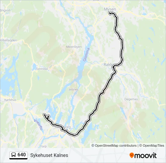 640 Bus Line Map