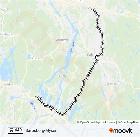 640 Bus Line Map