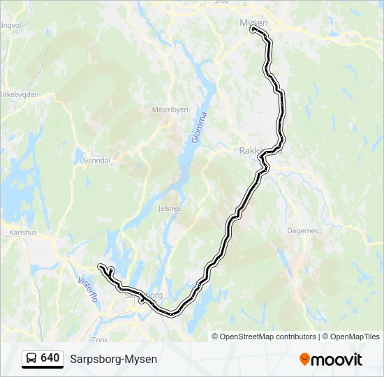 640 Bus Line Map