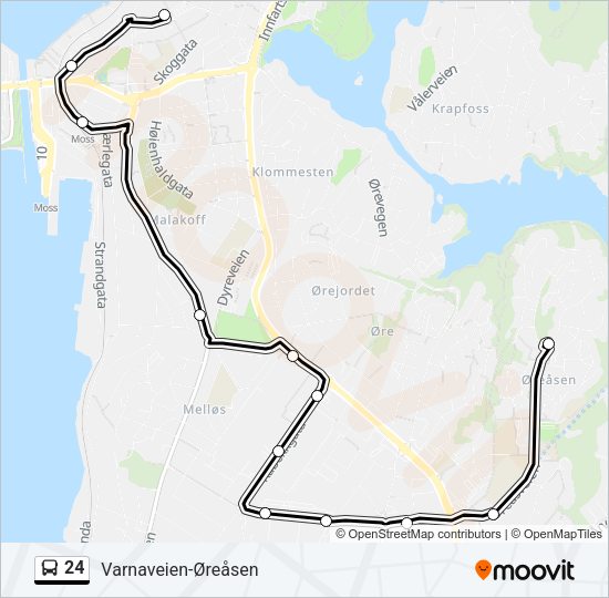 24 Bus Line Map