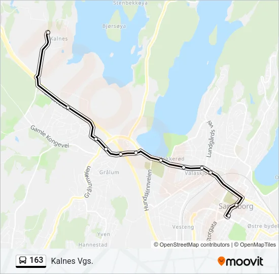 163 Bus Line Map