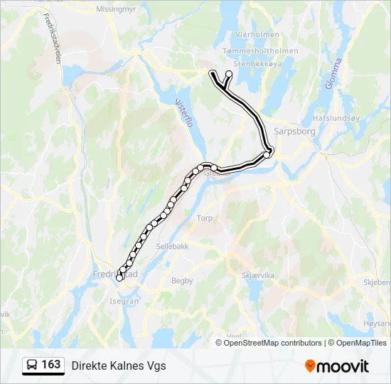 163 Bus Line Map