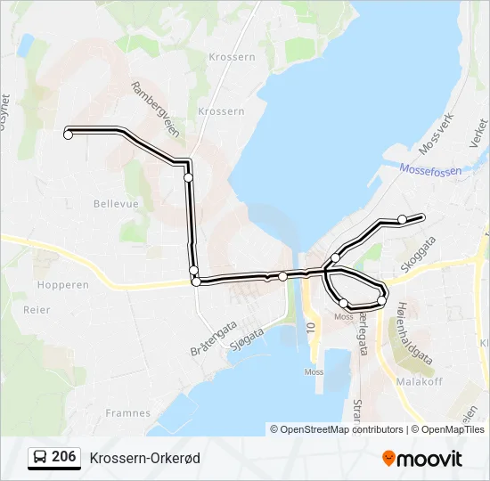 206 Bus Line Map