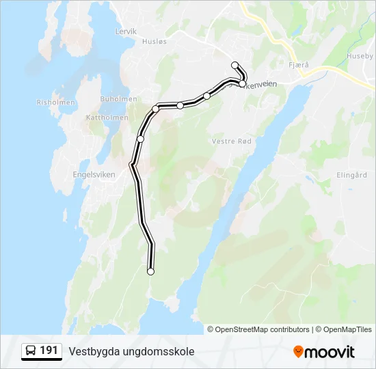 191 Bus Line Map
