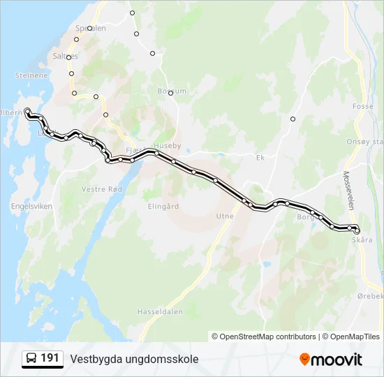 191 Bus Line Map