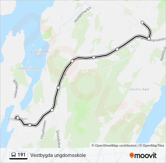 191 Bus Line Map