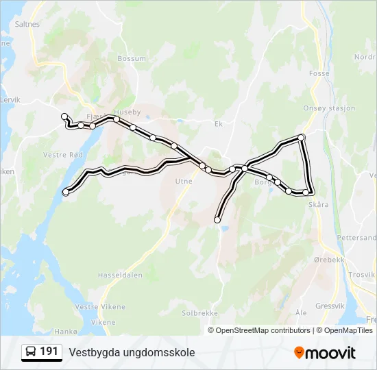 191 Bus Line Map