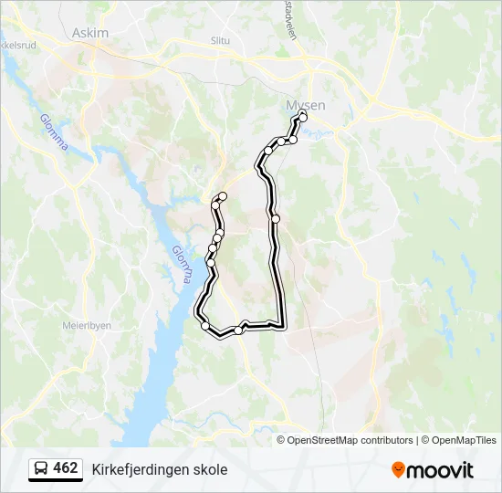462 Bus Line Map