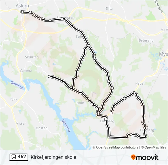 462 Bus Line Map