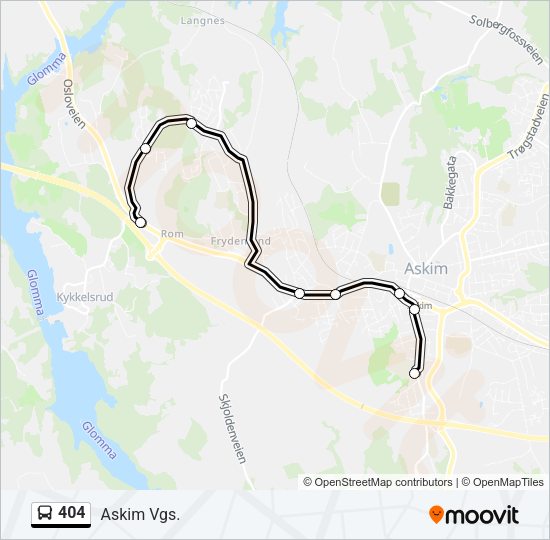 404 Bus Line Map