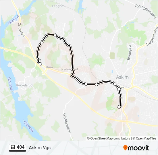 404 Bus Line Map