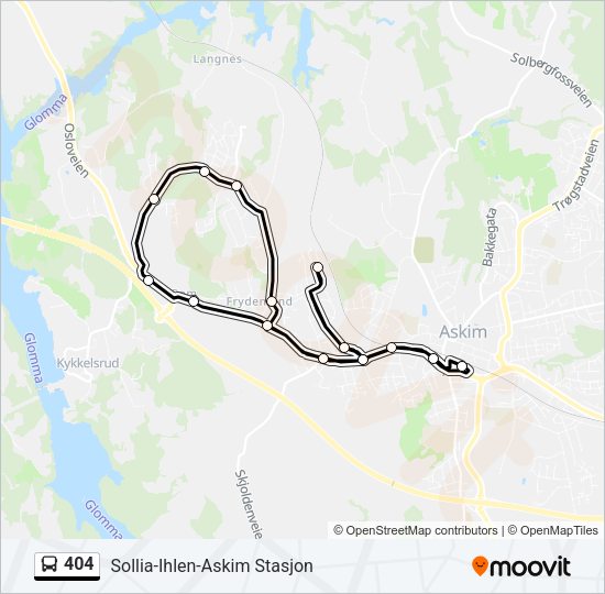 404 Bus Line Map