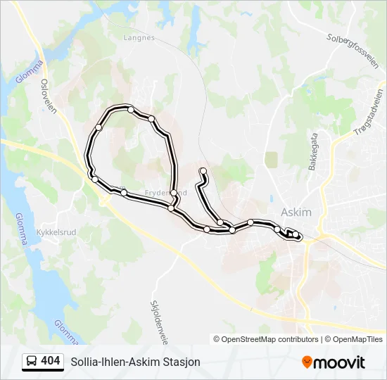 404 Bus Line Map