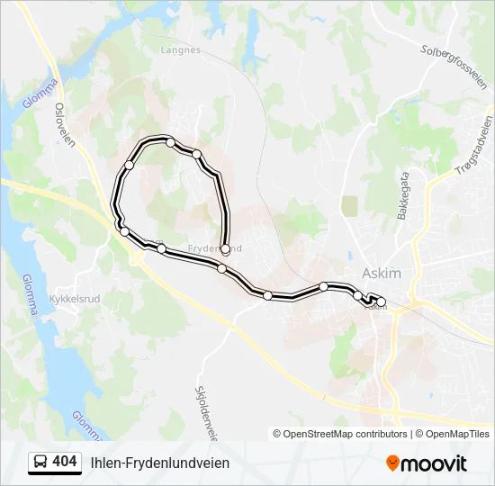 404 Bus Line Map