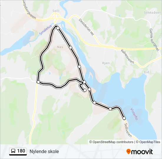 180 Bus Line Map