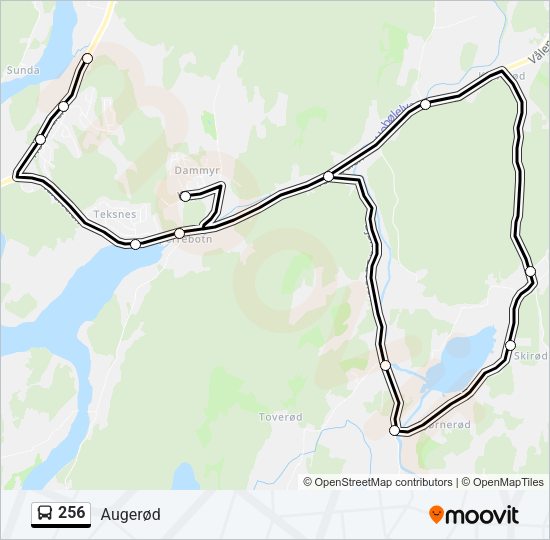 256 Bus Line Map