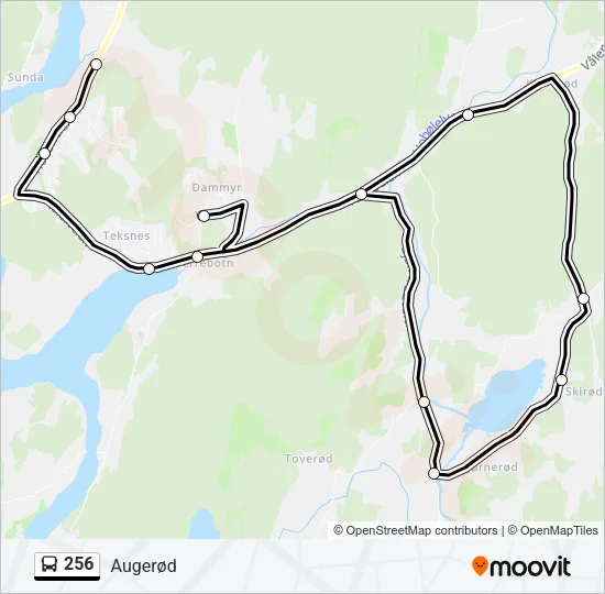 256 Bus Line Map