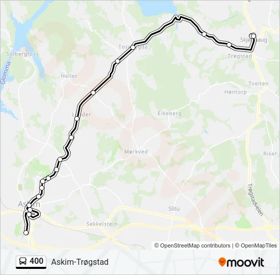 400 Bus Line Map