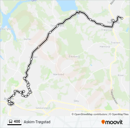400 Bus Line Map
