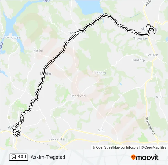 400 Bus Line Map