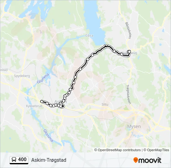 400 Bus Line Map