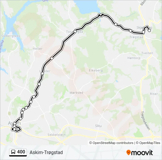 400 Bus Line Map
