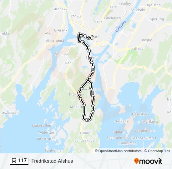 117 Bus Line Map