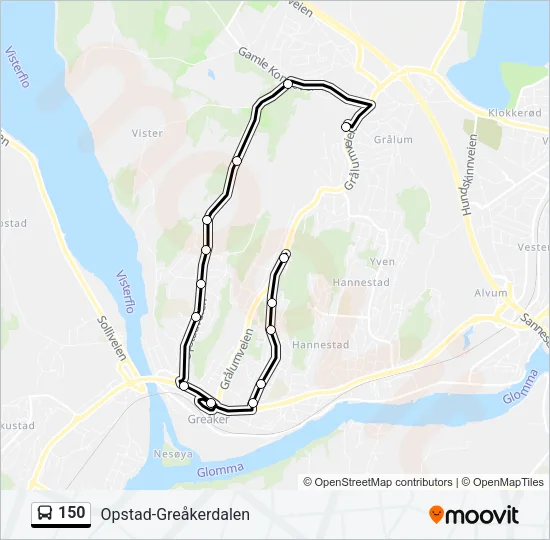 150 Bus Line Map
