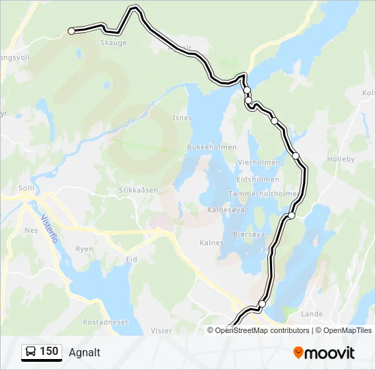 150 Bus Line Map