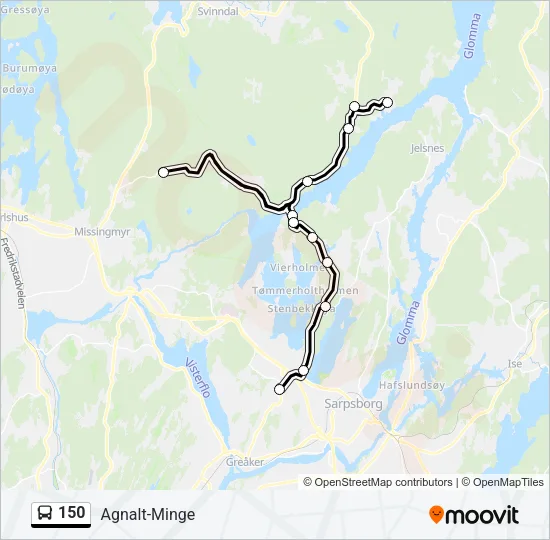 150 Bus Line Map
