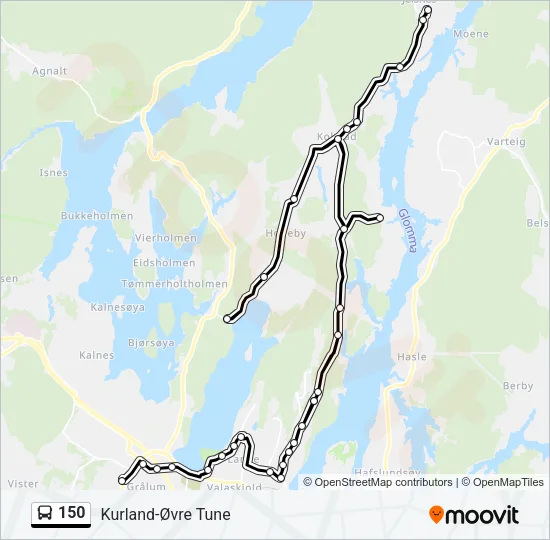 150 Bus Line Map