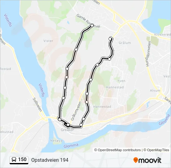 150 Bus Line Map