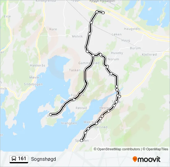 161 Bus Line Map