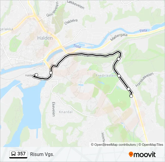 357 Bus Line Map