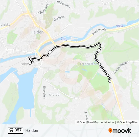 357 Bus Line Map