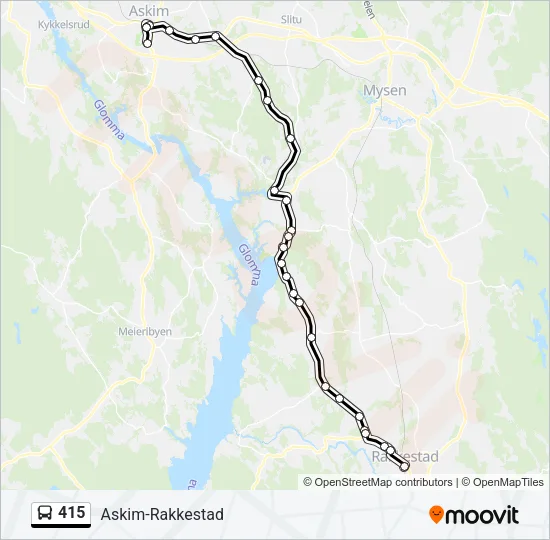 415 Bus Line Map