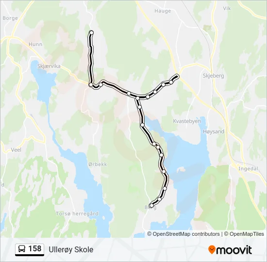 158 Bus Line Map